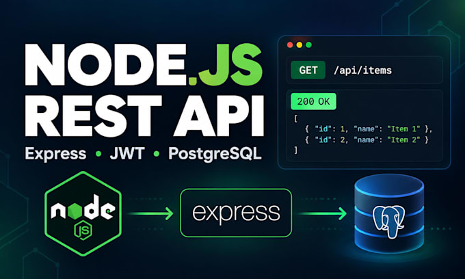build a node js express rest API with jwt authentication
