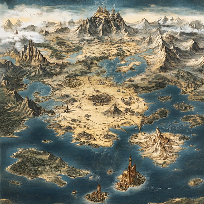 draw fantasy map, site plan, neighborhood