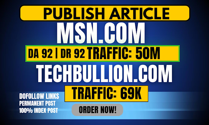 write and publish guest post on ipsnews,net ,techbullion and msn,com