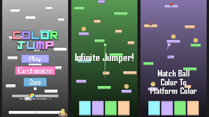 create a doodle jump style unity game for android