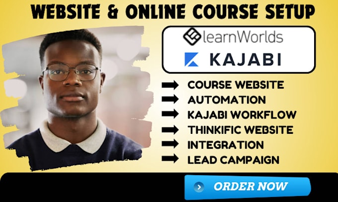 setup kajabi online course, website, thinkific, learnworld, mighty network podia