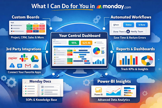 design automated boards, workflows and dashboards to save you hours