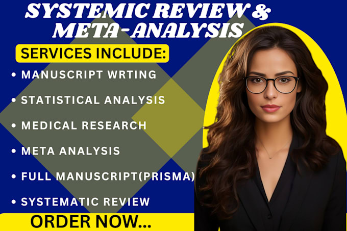 do medical manuscript, statistical analysis, meta analysis andsystematic reviews