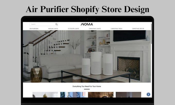 design air purifier shopify store aromatherapy humidifier store airbnb website