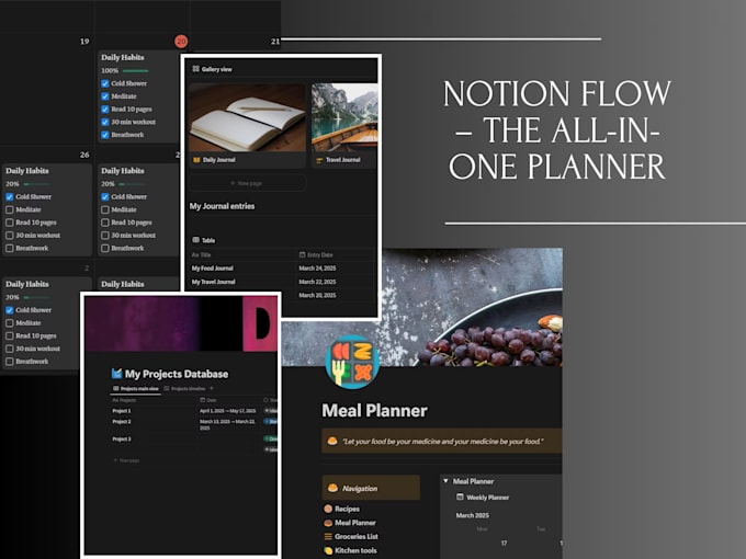 deliver an ultimate notion life planner and habit tracker