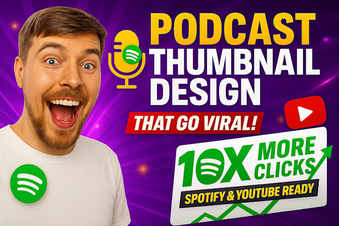 design podcast thumbnails for youtube and spotify