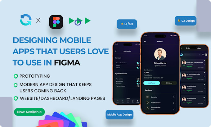 create an interactive mobile app prototype with good UI UX