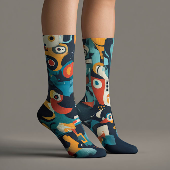 draw custom and unique socks design