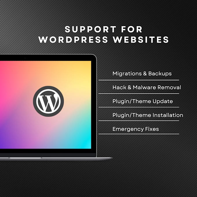 provide expert emergency support and maintenance for wordpress