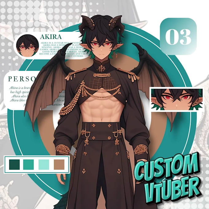 design and rig high quality live2d model art character, vrchat and vtuber