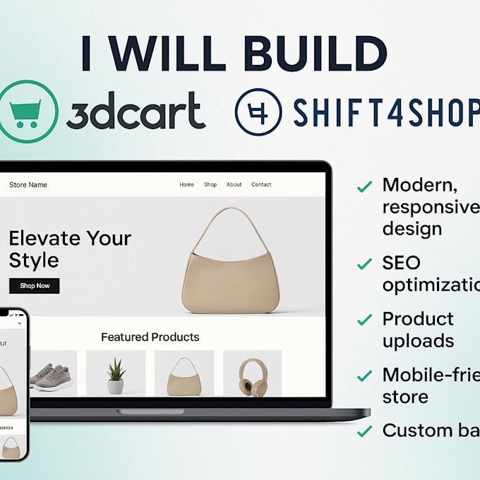 build 3dcart website shift4shop ecommerce seo design redesign