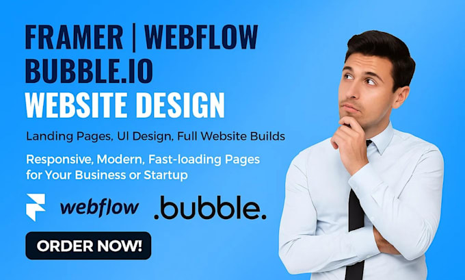Build bubble io landing page framer website design webflow landing page ...