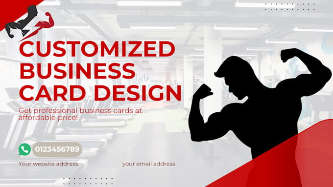 design professional gym trainer business cards