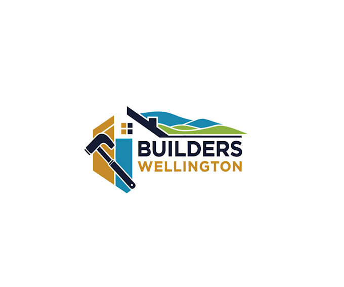 make serious colorful builders wellington logo design