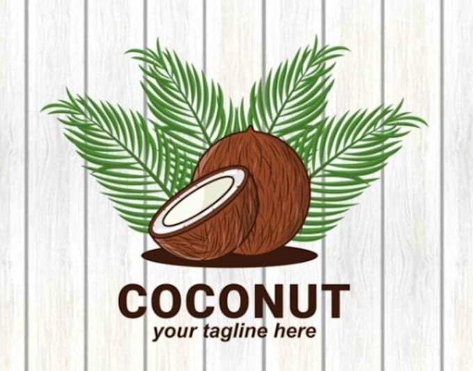 make a clean and professional coconut logo