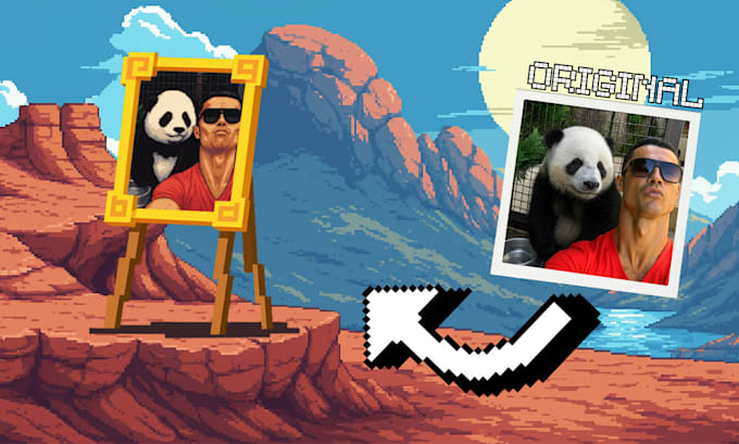 turn you into a pixel art portrait