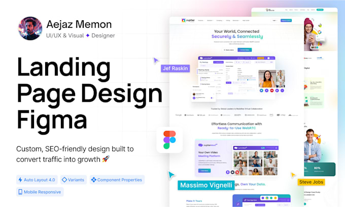 Design a high converting seo friendly landing page ui ux in figma by ...
