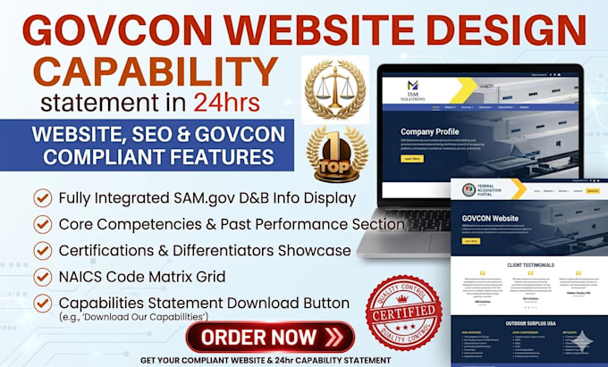 design effective capability statement for winning government contract website