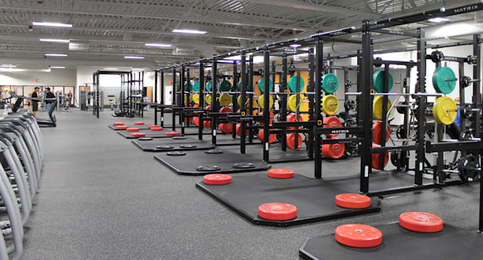 luxury 3d fitness center, gym,sport complex,training facility,health club render