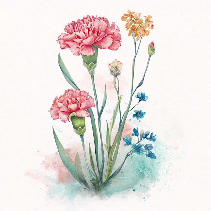 create a botanical watercolor illustration