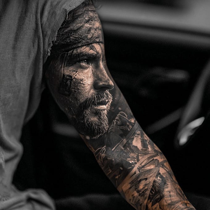 create unique realism tattoo design with my style