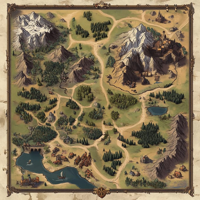Rpg Draw Draw a fantasy map for your dnd campaign, rpg game, battle by ...