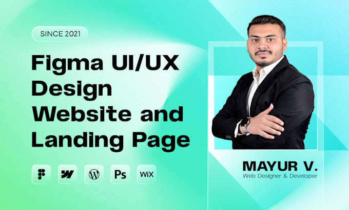 do landing page ui ux design or website design with figma, webflow or wordpress