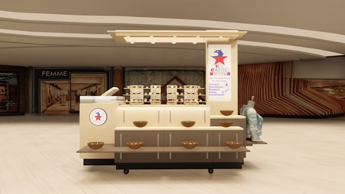 do 3d mall cart design for retail