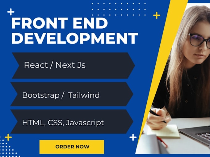 Develop responsive front end websites using react js, next js, and ...