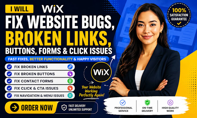 fix broken buttons, fix broken links, and fix website cta with fix click issues