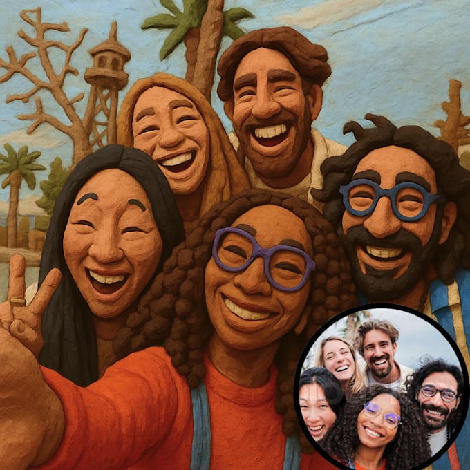 turn your photos into digital stylized clay art