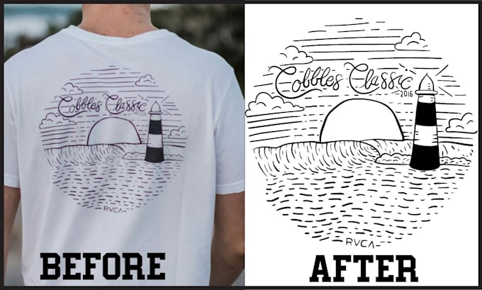 digitize and recreate your old tshirt design from a photo