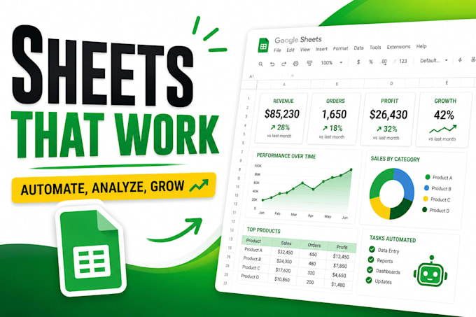 build custom google sheets, excel spreadsheets