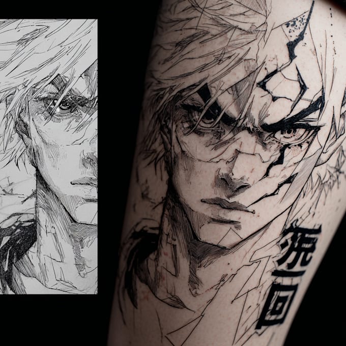 do manga anime tattoo design for you