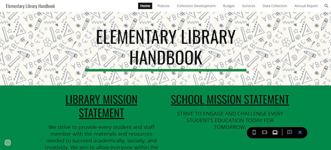 design a classroom or library google site