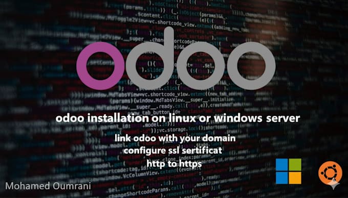 install and configure odoo on linux or windows server