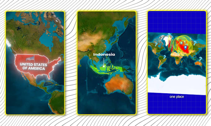 make map animation shorts for youtube, tiktok, and instagram