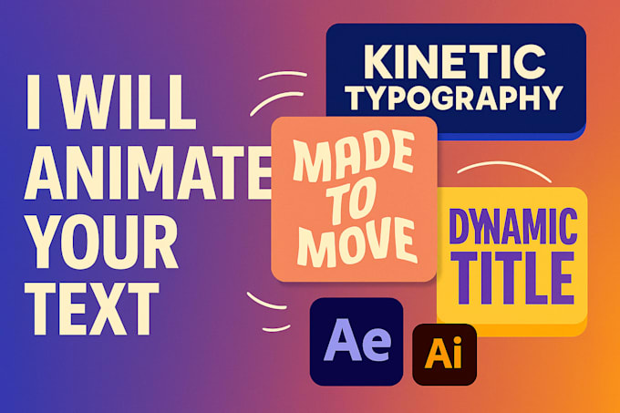 Create kinetic typography, image to text, text animation, motion ...