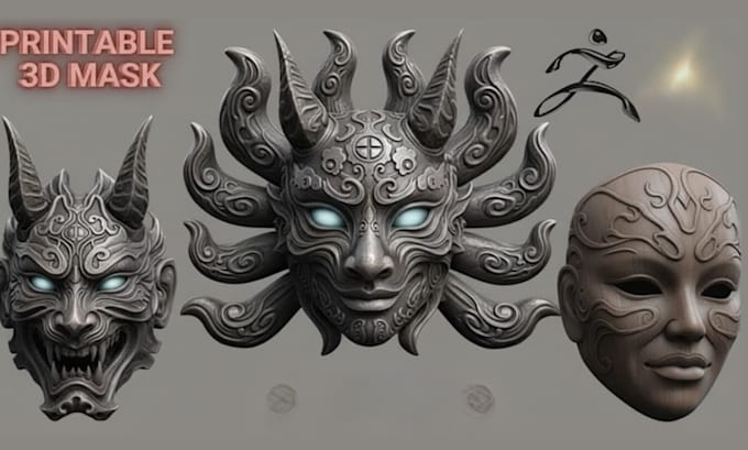 sculpt wearable 3d mask model, helmet mask, printable mask, halloween mask stl