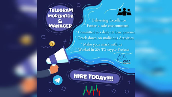 be your telegram community manager, chatter or moderator
