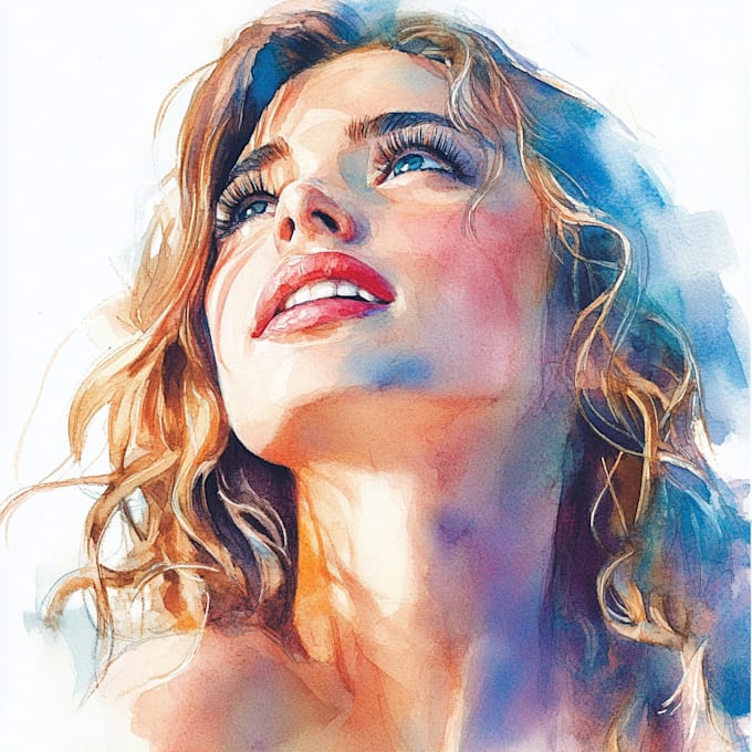 paint watercolor couple portrait