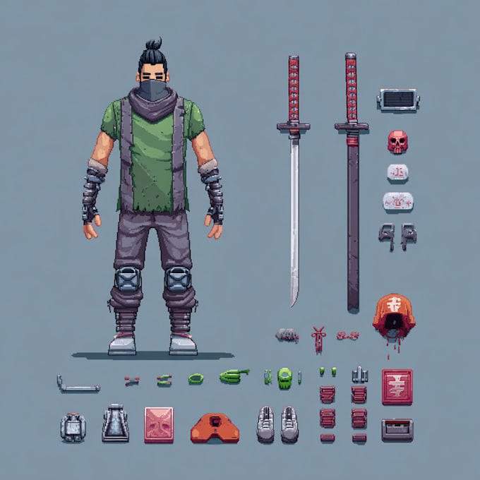 create 2d game character or 2d game character