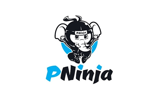 design non violent ninja elephant logo