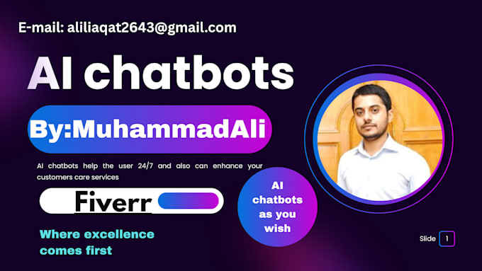 build a smart ai  assistant chatbot for your website or app