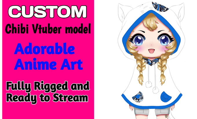 design a chibi live2d vtuber model and rigging for streamers