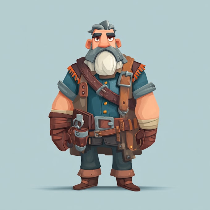 create 2d game character design and skin