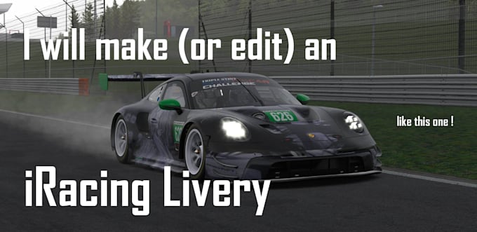 make or edit a car livery for iracing