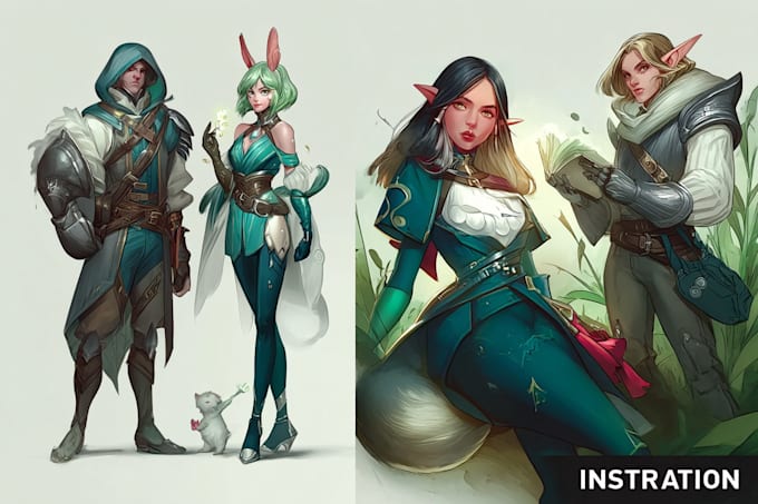 do character art, dnd, and game art