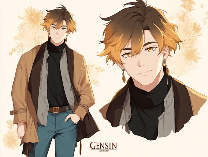 draw handsome guy on anime style