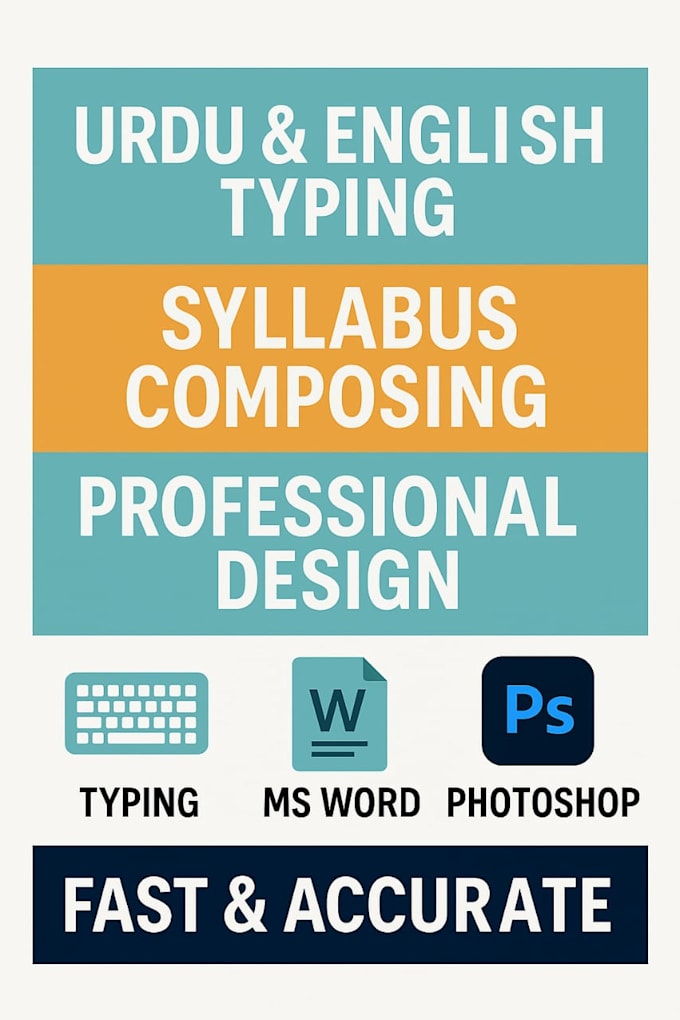 do urdu and english typing syllabus composing